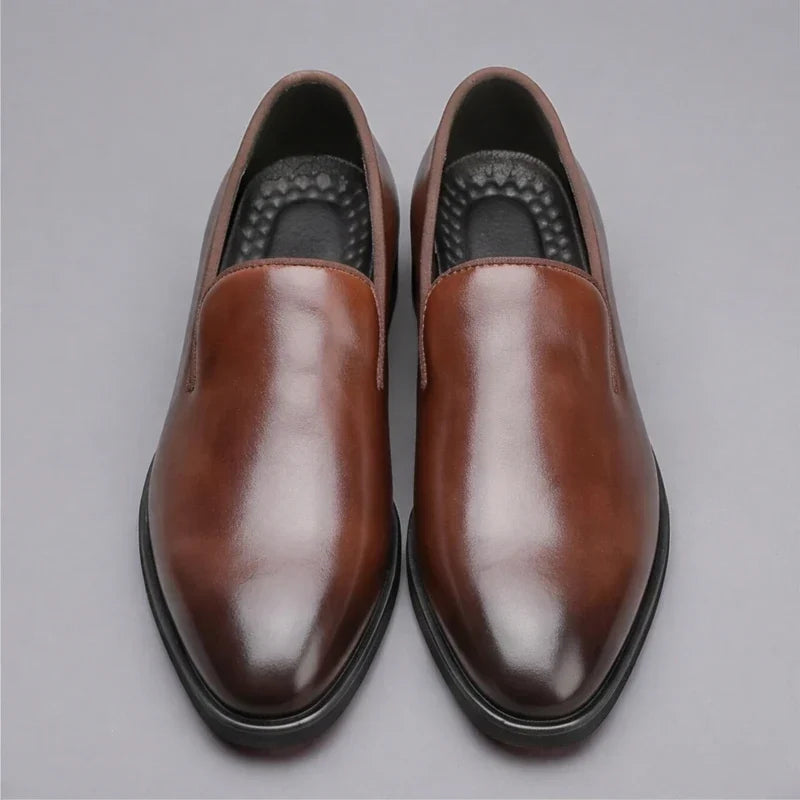Lucien | Leather Moccasins with Red Sole