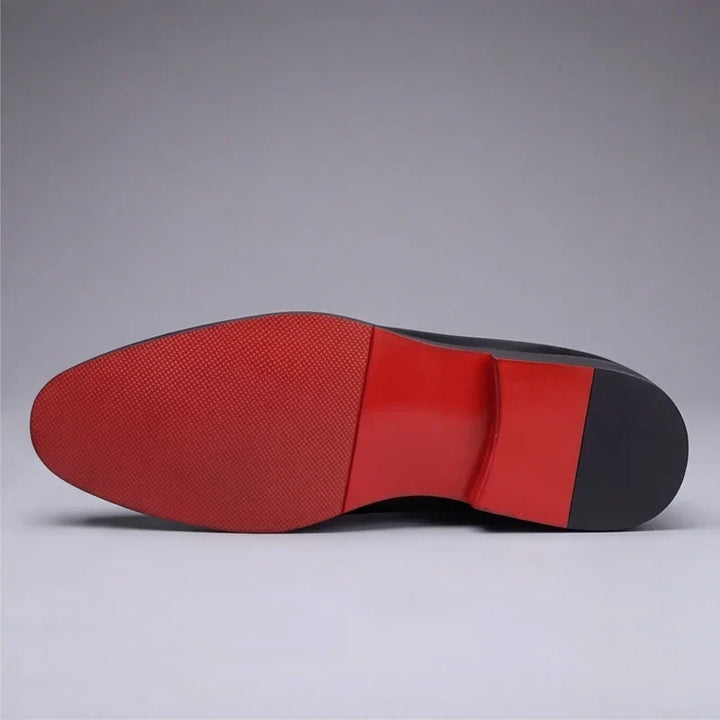 Lucien | Leather Moccasins with Red Sole
