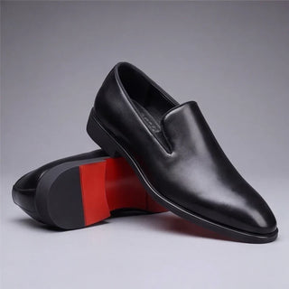 Lucien | Leather Moccasins with Red Sole