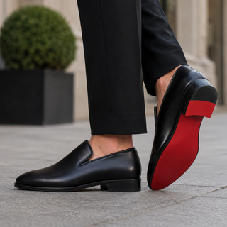 Lucien | Leather Moccasins with Red Sole