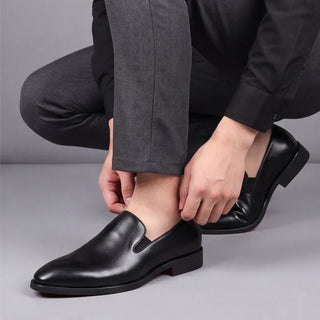 Lucien | Leather Moccasins with Red Sole