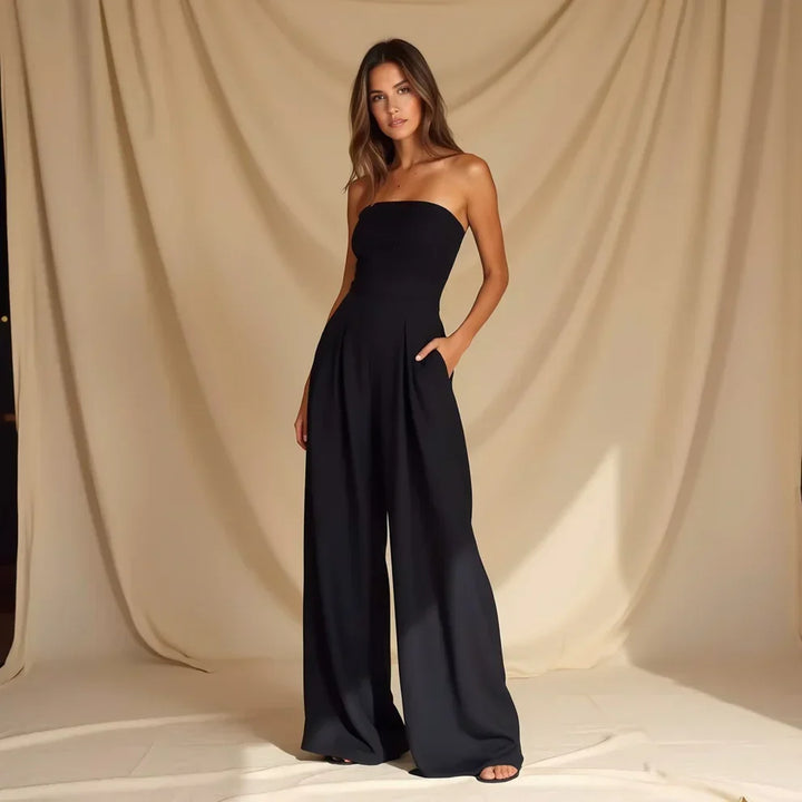 Aleia | Elegant Strapless Jumpsuit