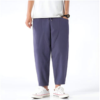 Harrison | Relaxed Cotton-Linen Cropped Trousers