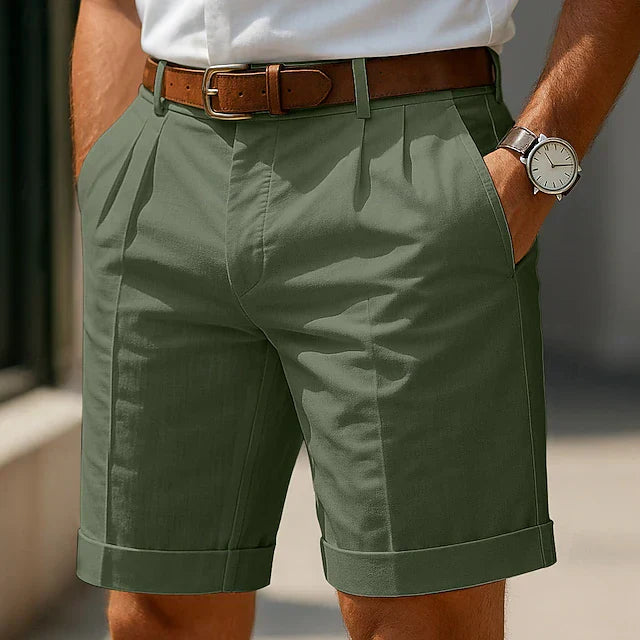 Luca | Luxury Pleated Summer Bermuda Shorts for Men
