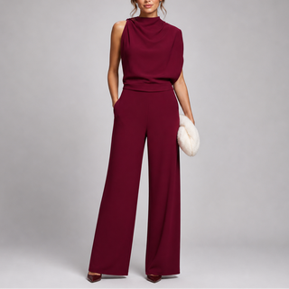 Anna Jumpsuit with Sleeveless Upper and Wide-Leg Design